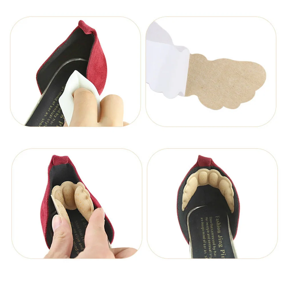 

4pcs Heel Grips Pads Self Adhesive Thin Thick 2 Pairs Soft Sponge High Heel Comfort Pad Shoe Grips For Women Foot Care Tool