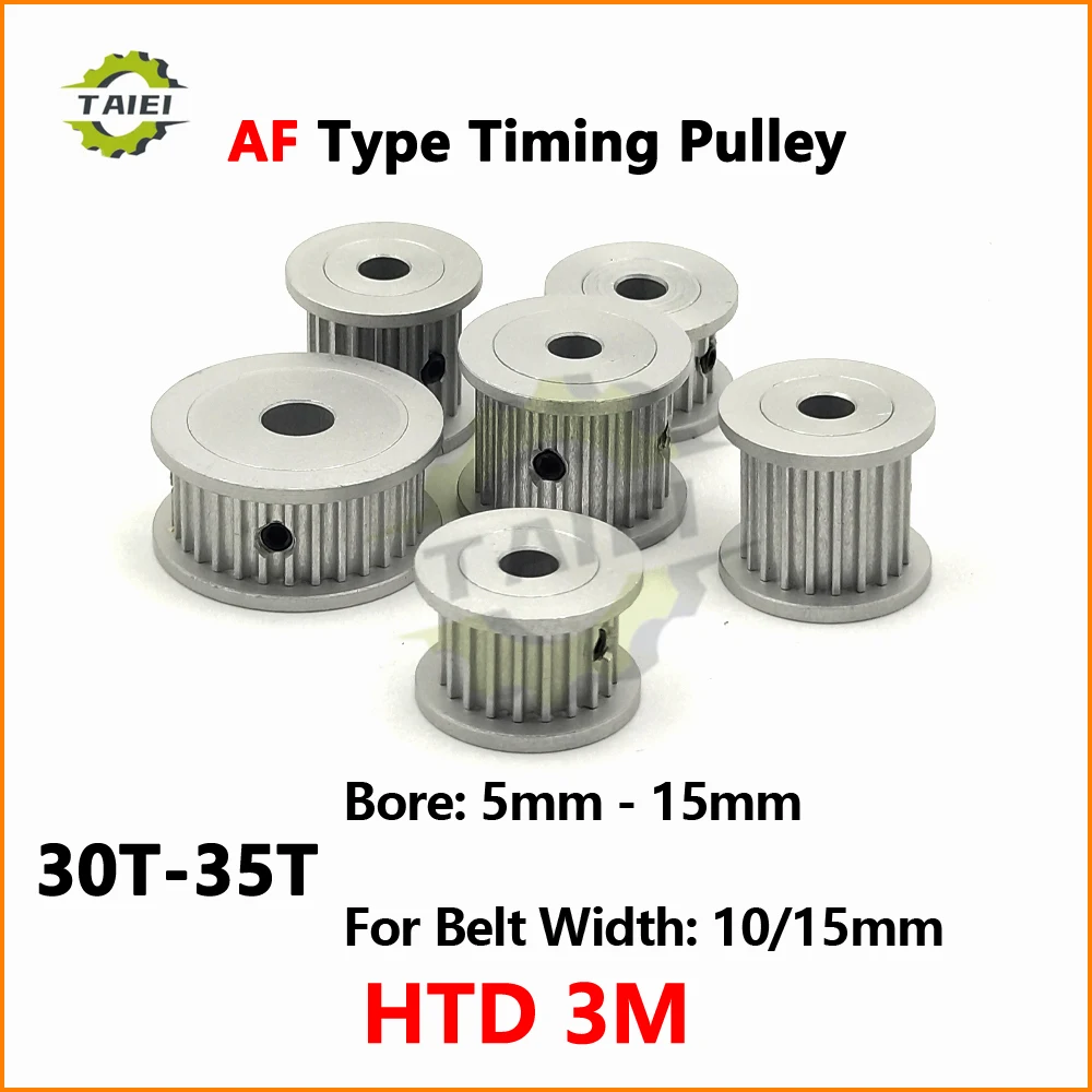 

HTD 3M Synchronous Pulley 30 31 32 33 34 35 Teeth Keyway Bore 5mm-15mm For Belt Width 10/15mm 3M Timing Wheel HTD3M Drive Gear