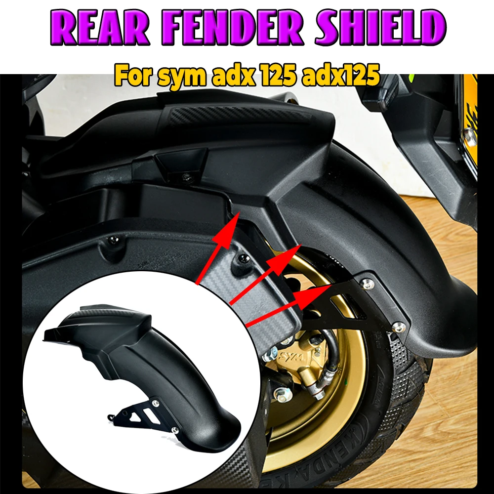 

For SYM ADX 125 Adx125 2023 2024 Motorcycle Rear Fender Water Shield Shield Sand War Rear Sandboard