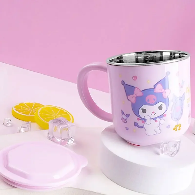 Sanrio drinking cup Kurumi cartoon cute innovative animation student stainless steel anti-fall removable double-layer mug toy