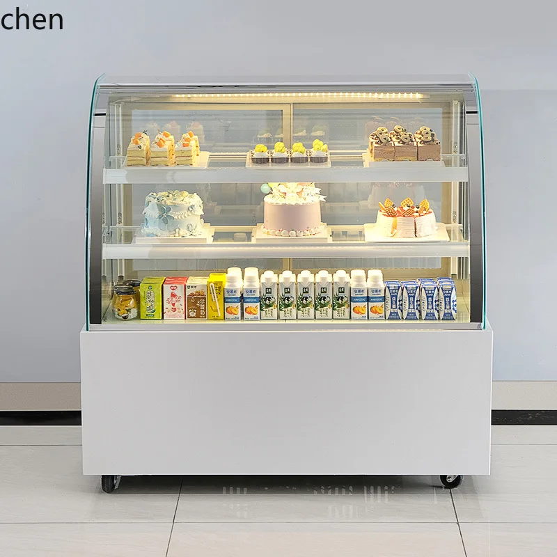 Vetrina refrigerata per torte LXC, congelatore raffreddato ad aria, deli, dessert, negozio di frutta, negozio di tè al latte, armadietto per la conservazione della freschezza