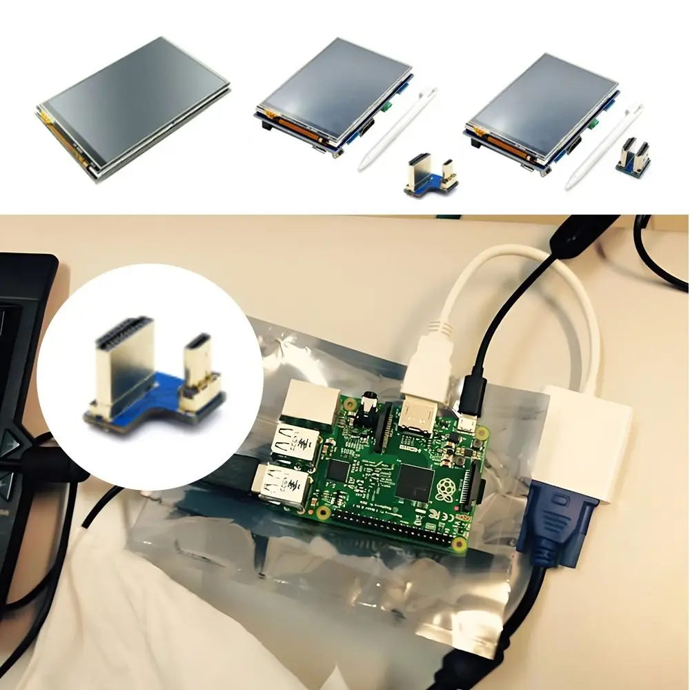 Suku Cadang Modul Layar Sentuh 3.5 Inci HDMI USB Modul Layar LCD 480×320 untuk Raspberry Pi untuk Raspberry Pi