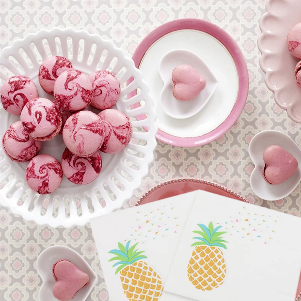 

100pcs Printed Napkins Paper Colorful Pineapple For Birthday Wedding Supplies Eco-Friendly Tissue Cartoons