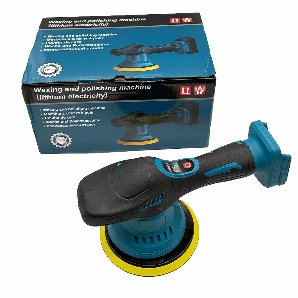 Pulidor de coche inalámbrico, 8 engranajes, ajustable, eléctrico, encerado, lijado, sellado, herramienta de esmalte, compatible con batería Dewalt/Milwaukee/makita de 20V