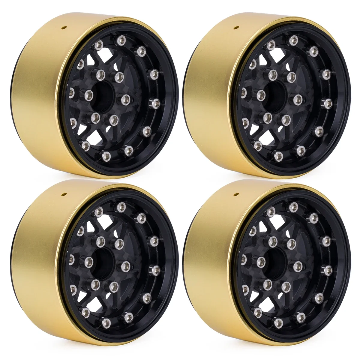 حلقة موازنة داخلية بحافة عجلة Beadlock معدنية مقاس 1.9 بوصة (94 جرام/قطع) لـ 1/10 RC الزاحف المحوري SCX10 III Traxxas TRX4 D90 Capra #6