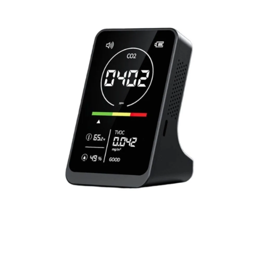 Air Tester with for Real Time TVOC for temp Humidity Monitoring 3D Porous Design for Better Airflow Accuracy in Multiple