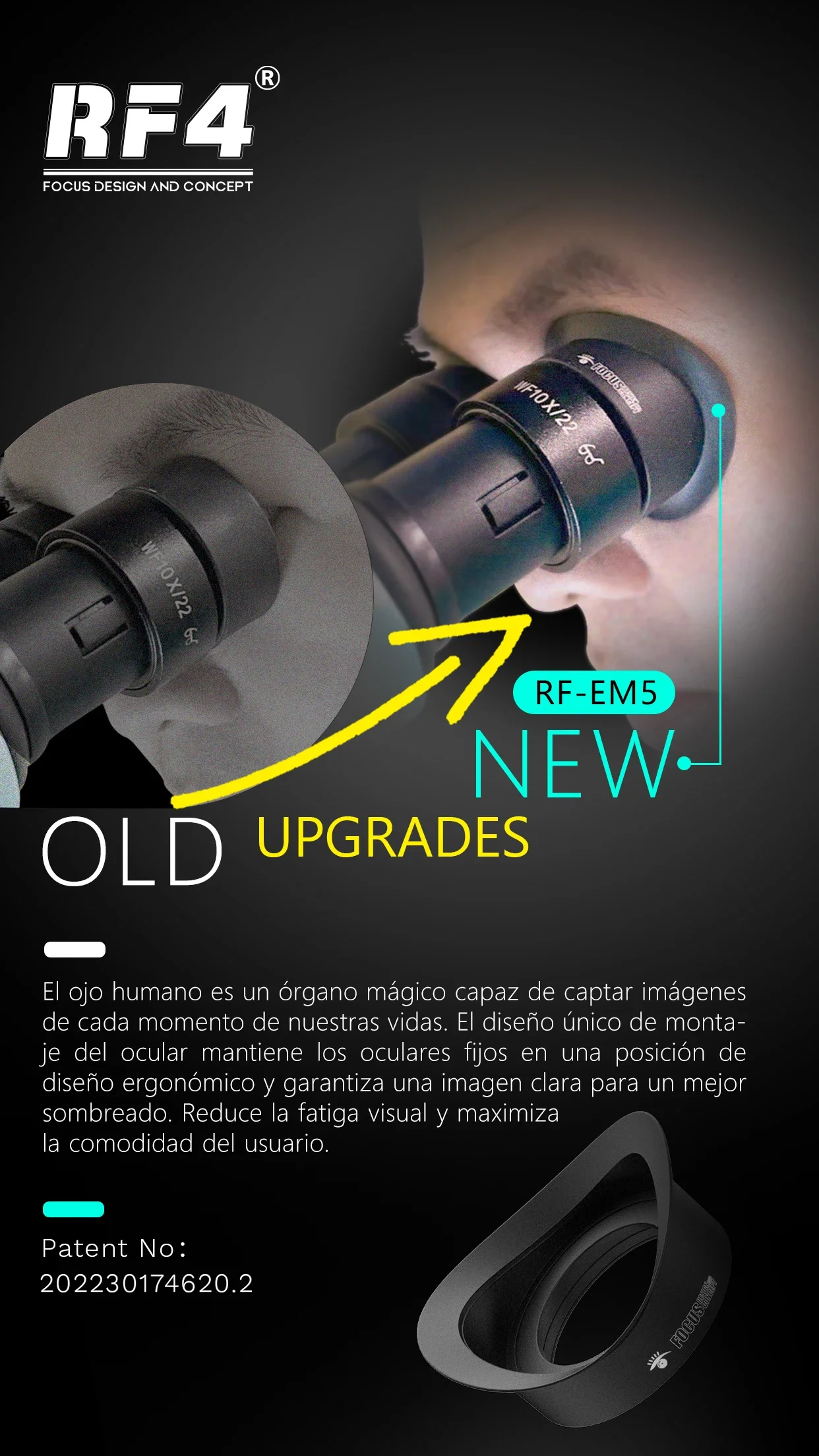 Imagem -02 - Stereo Microscópio Ocular Capa Borracha Óculos Copos Binocular Eye Guards Rf4