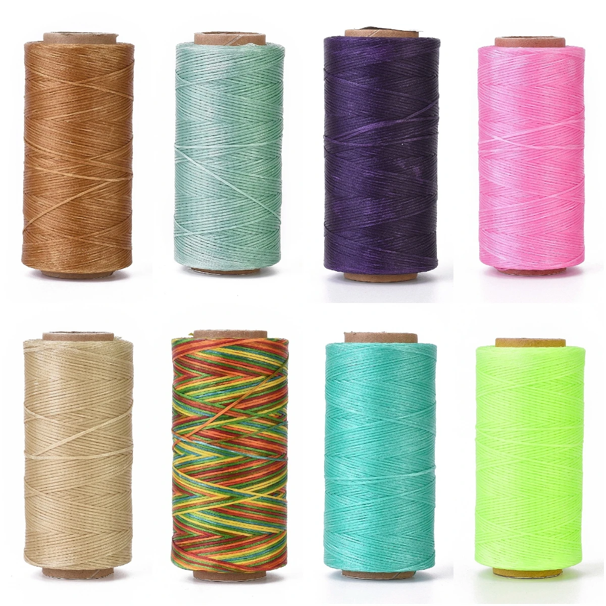 

3 Roll 0.8mm Flat Waxed Polyester Cord Micro Macrame Cord Sewing Thread for Bracelet Necklace Wedding Home Decor about 260m/Roll