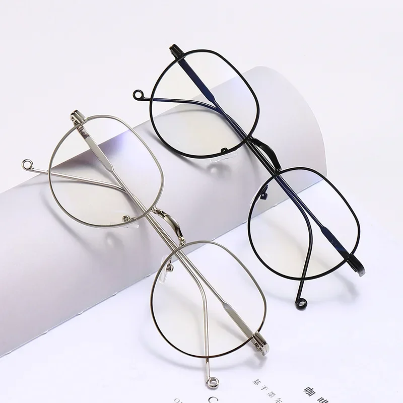 

Women's Anti Blue Light Myopia Oval Vintage Metal Frame Men's Myopia AC Lens Myopia