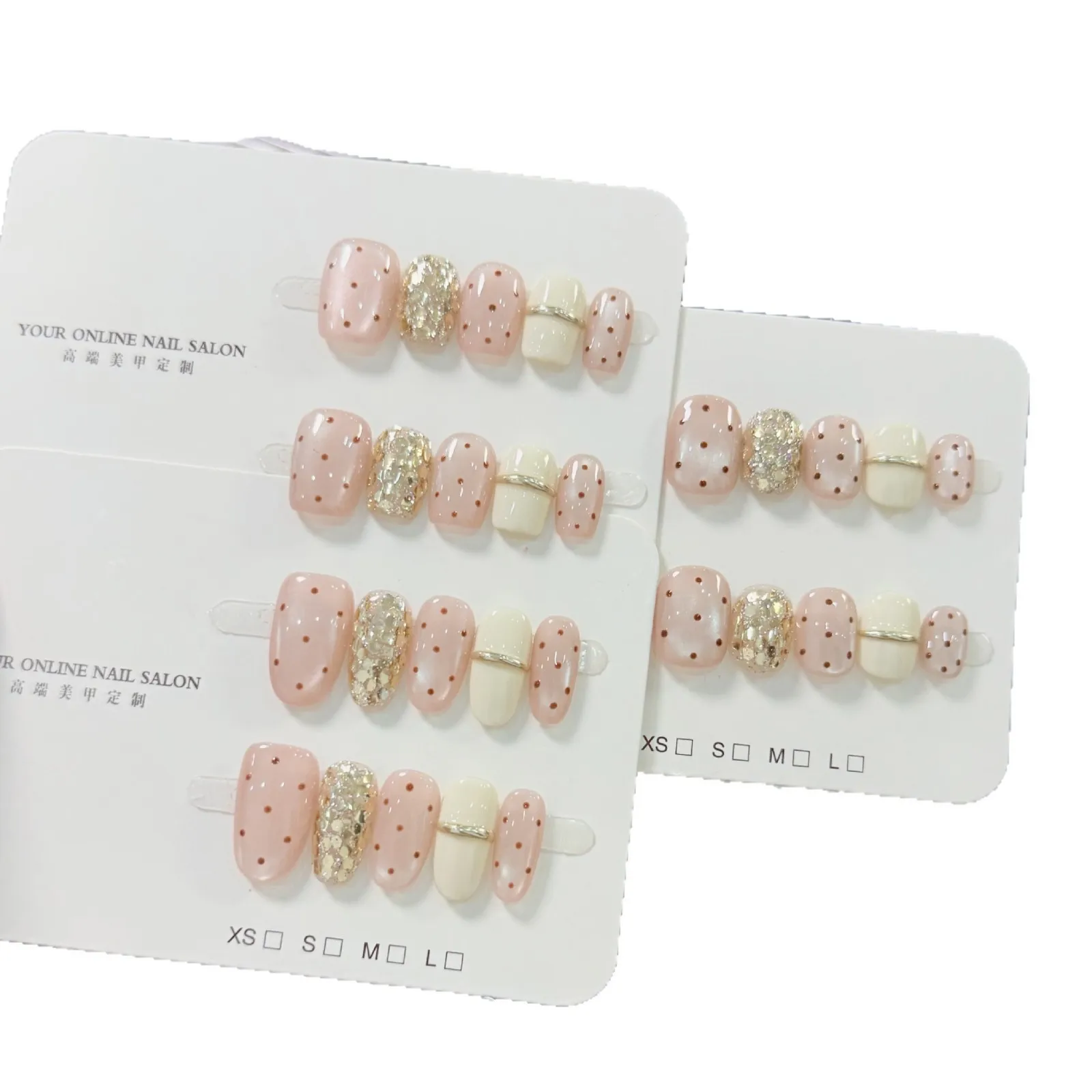 เล็บปลอมทำมือ 10 ชิ้น ประดับผงทอง ลายตาแมว ลูกปัดแก้ว ปิดเต็มเล็บ สำหรับผู้หญิงและเด็กผู้หญิง ถอดออกได้ สวมใส่ได้