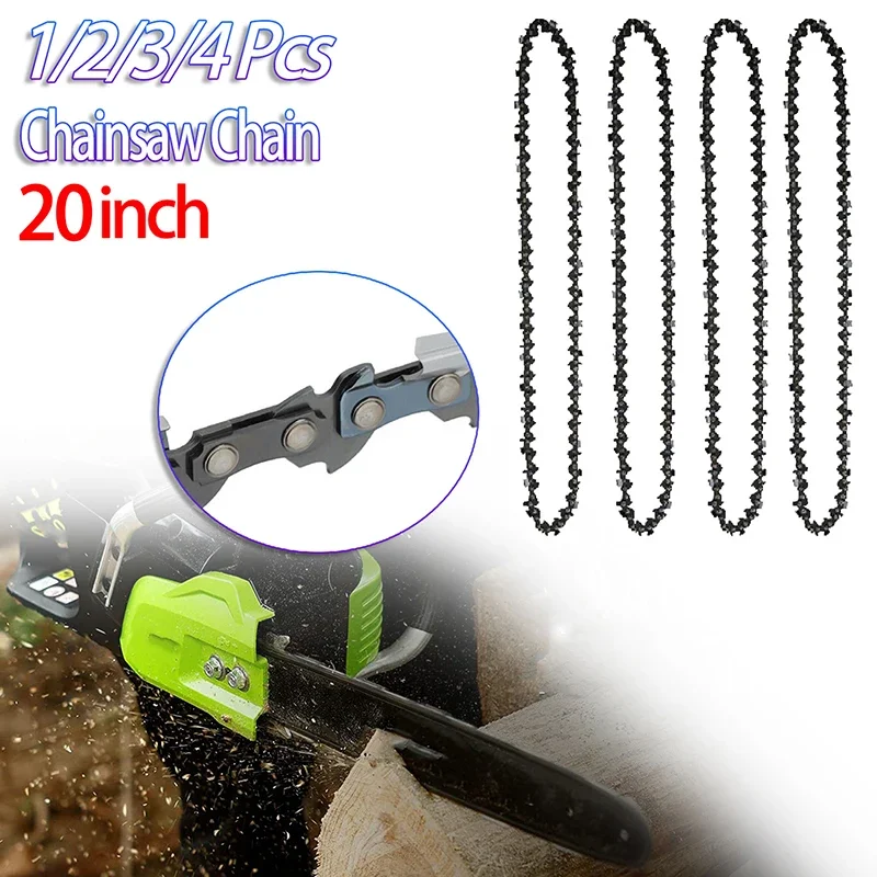 

1/2/3/4 шт., 20 дюймов, 76 приводных звеньев, бензиновая бензопила, цепное полотно, высокопрочный карбидный инструмент для обрезки и лесозаготовок фруктовых деревьев
