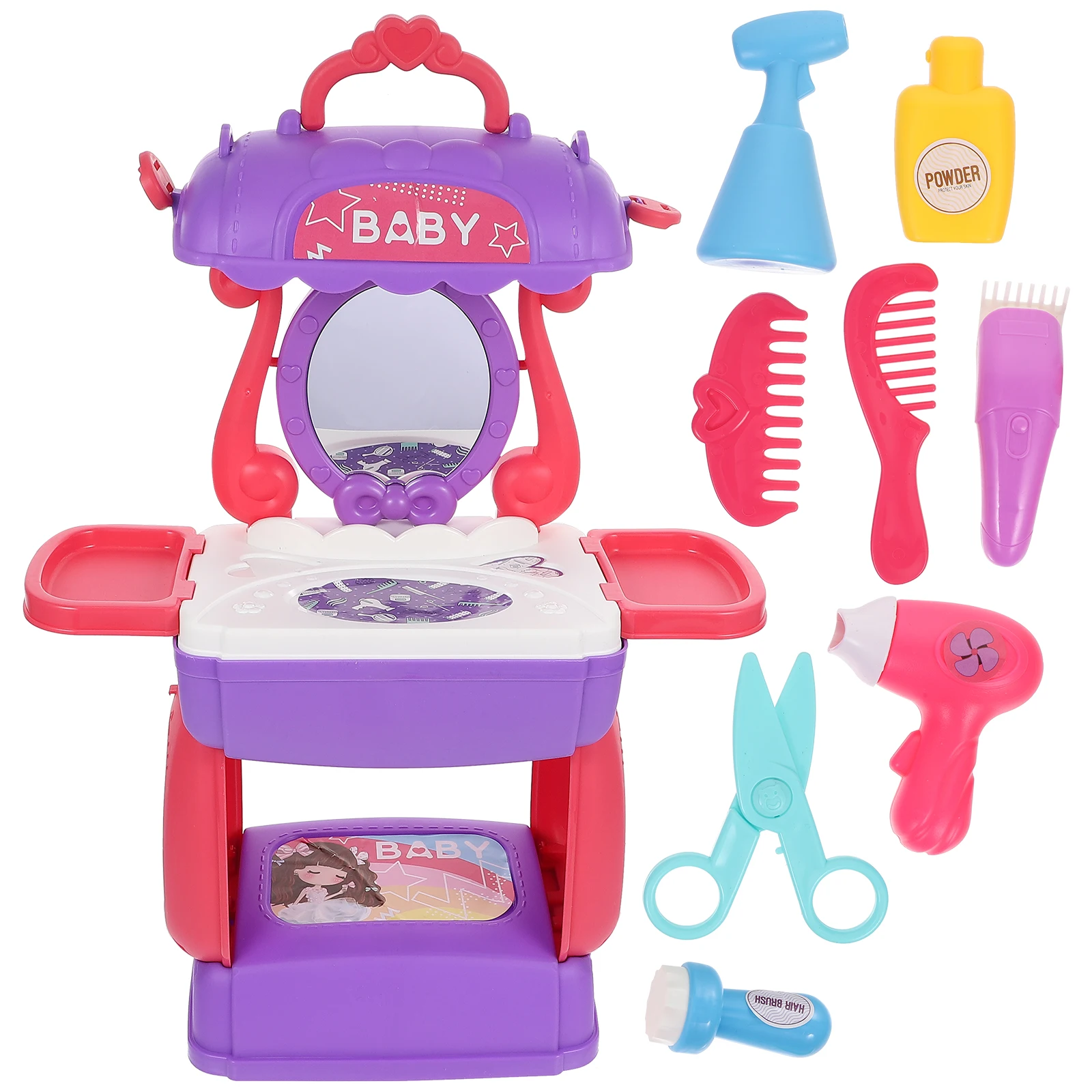 

1Set Premium Simulation Hairdressing Beauty Salon Playset Creative Interactive Educational Early Education