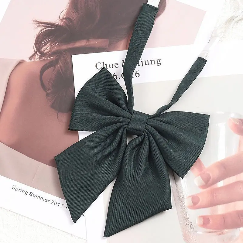 Students School Season Red Solid Bow Tie for Women Uniform Collar Butterfly Cravats Girls Bowties JK Shirt Dress Neck Wear Ties