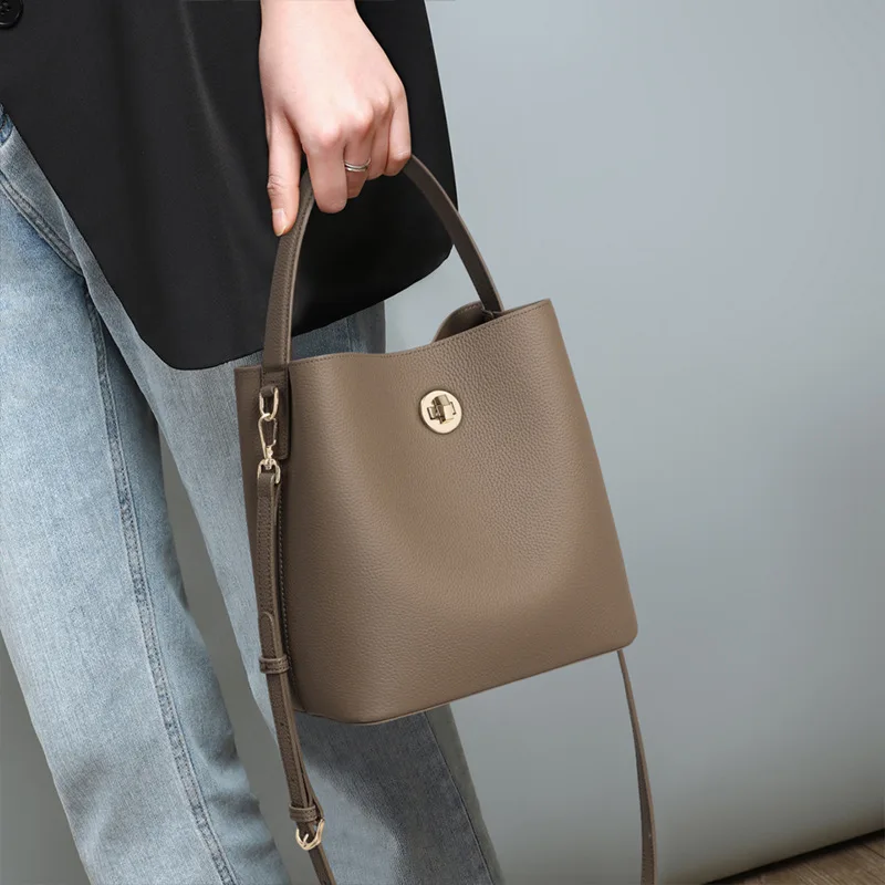 YANATARI Genuine leather handbag leather bag minimalist Crossbody bag women female luxury bag shoulder bag cowhide Vintage Bag