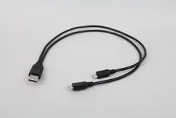 2 in 1 USB Male to 2x Micro Y Splitter Data Transfer Charging Cable USB2.0 for for Android Smartphones Tablet Dual Micro USB