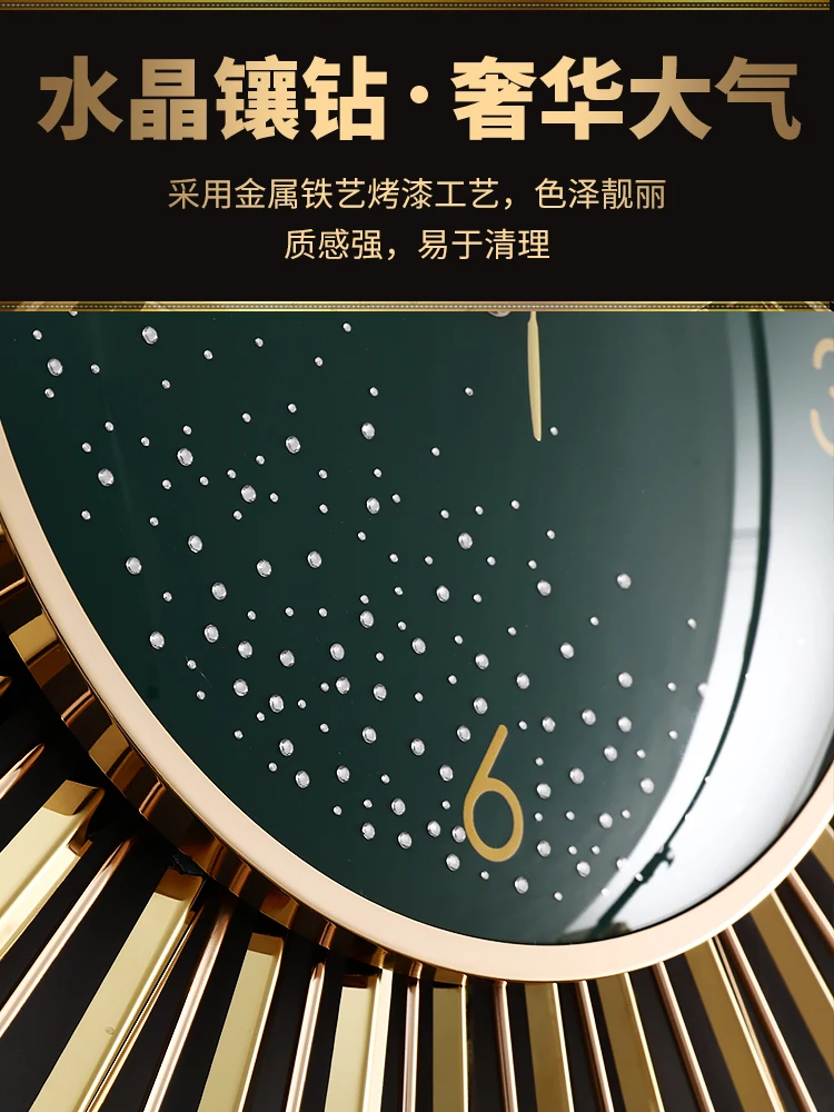 Wall decor Modern Luxury Restaurant Wall Clock, Grand Creative Living Room Decoration Clock, 2023 New European