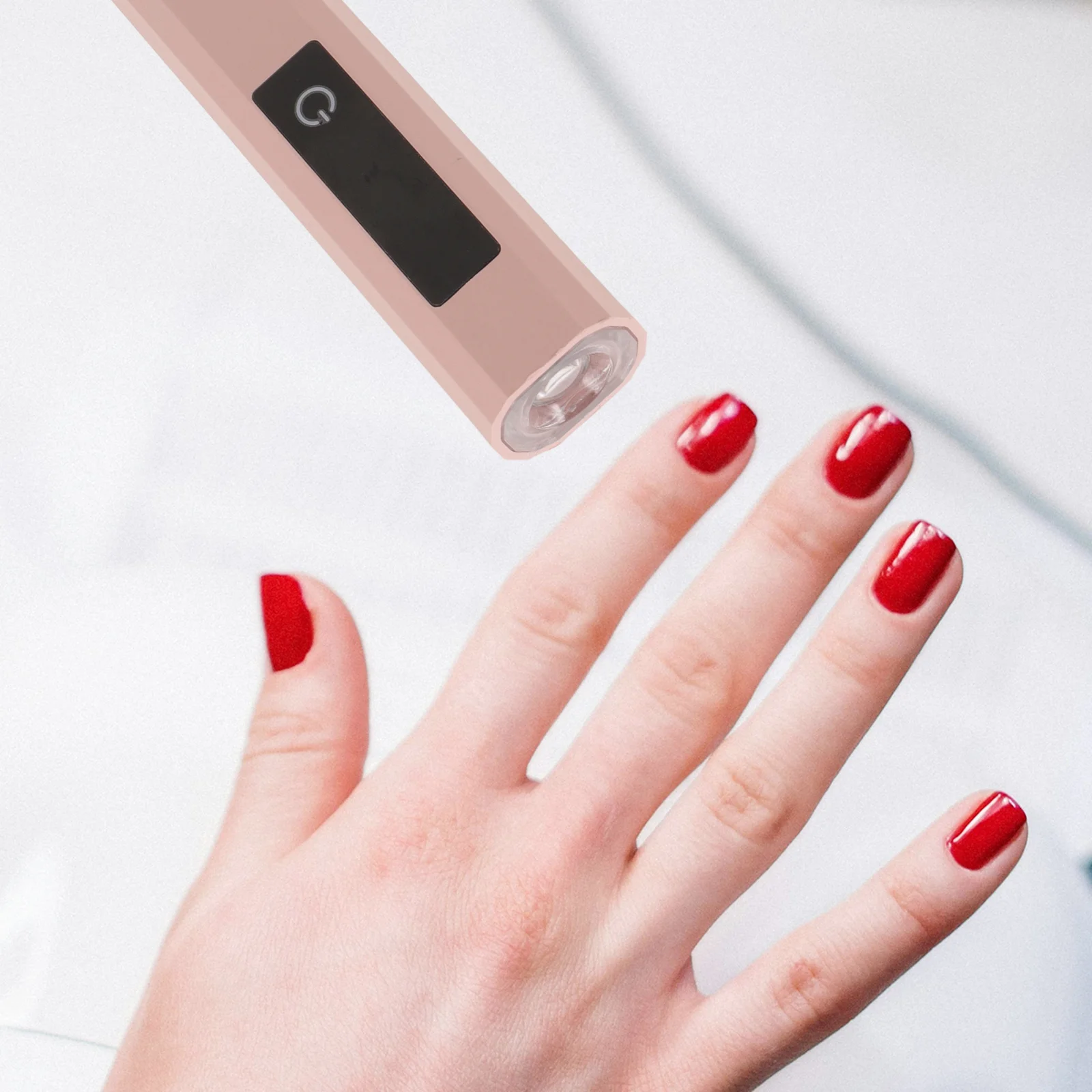 Mini Portable Pink Nail Lamp Handheld Cordless LED Nail Dryer Fast Curing Light for Gel Polish Home Manicure Light