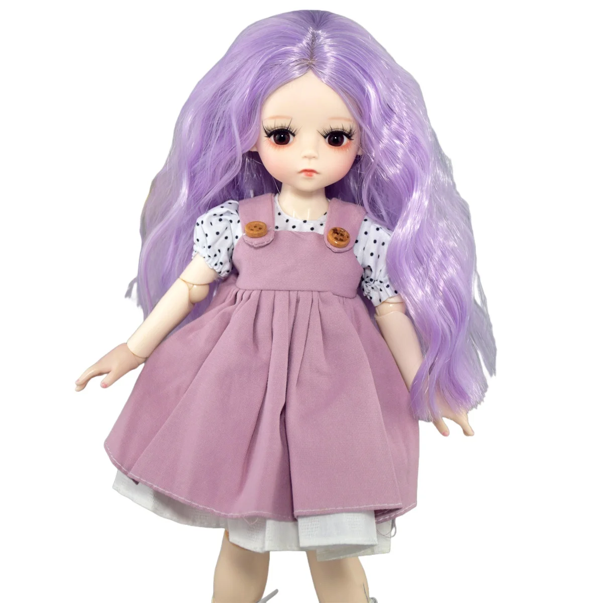 YUTOTUE 12 inch Girl Doll Toy Removable Clothes Curly Wig Head can Open Cute BJD Doll