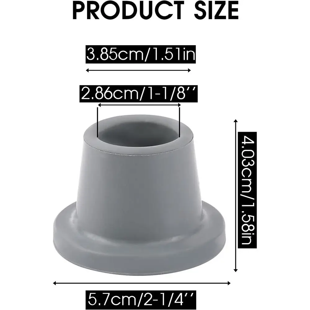 جديد المطاط دش كرسي الساق قبعات الثقيلة 28.6 مللي متر استبدال قبعات قدم رمادي دش كرسي استبدال قدم مقعد حمام البراز #6