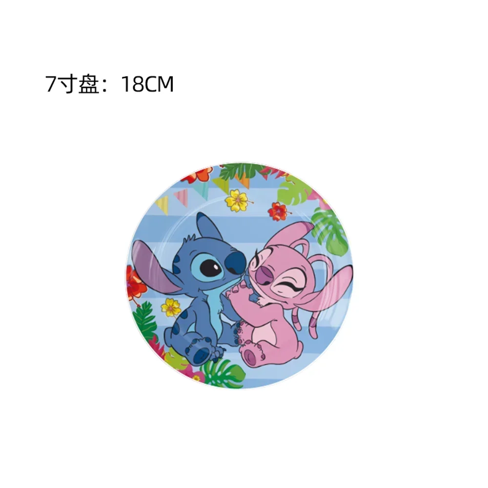 Disney Blue Stitch Theme Stitch Angel Party Disposable Party Tableware Baby Shower Paper Plates Napkin Birthday Party Decoration