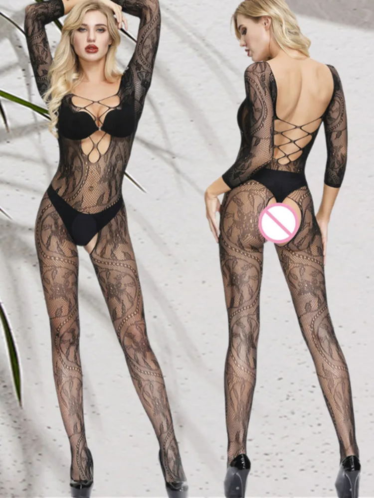 Hot Women\'s 18 Styles Sleepwear Transparent Fishnet Net Tights Lingerie Clothing Erotic Full Body Stocking Costumes Porn Pajamas