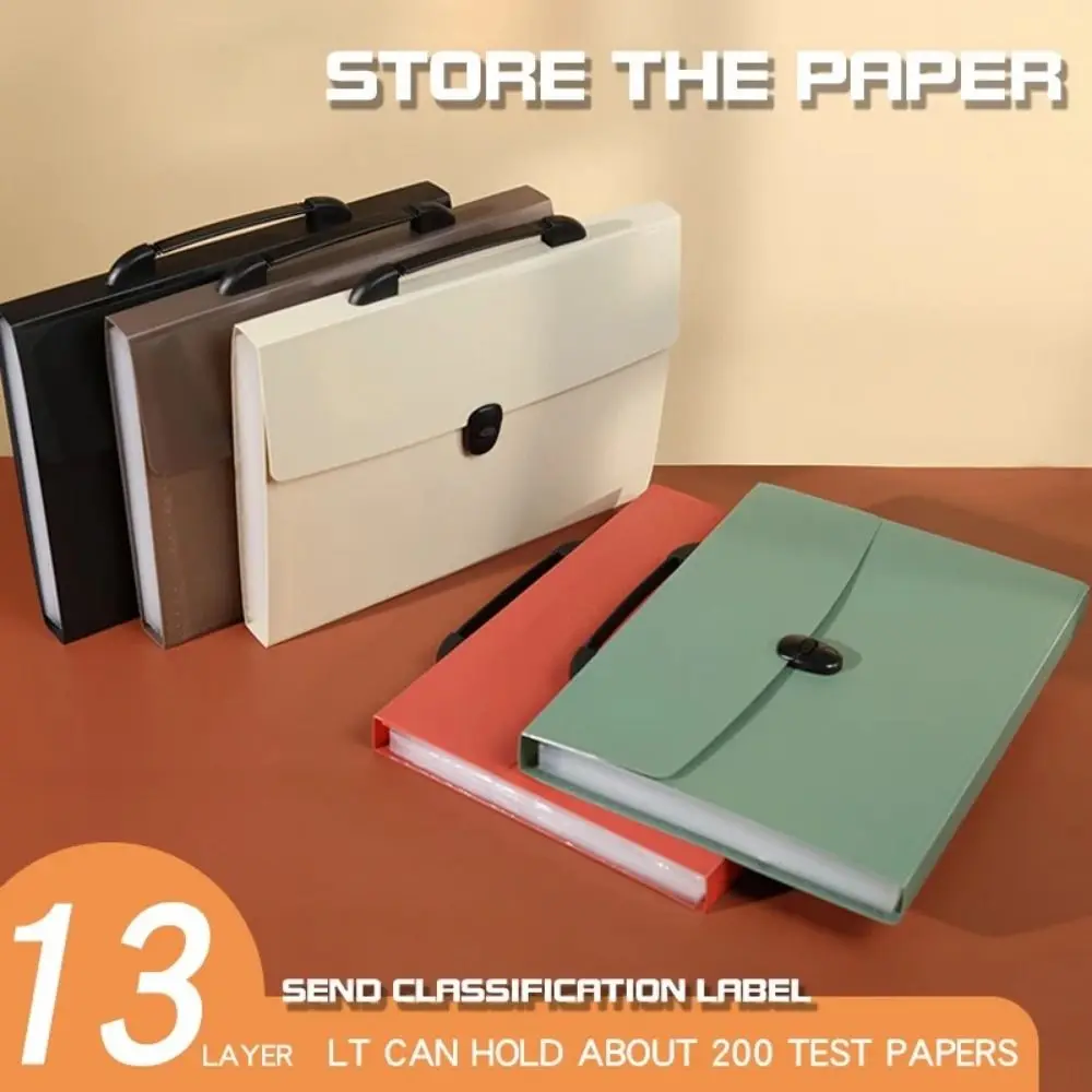 

Moisture Proof Handheld Organ Bag OG Fashion Multi-layer A4 File Storage Bag Large-capacity Waterproof A4 File Folder Test Paper