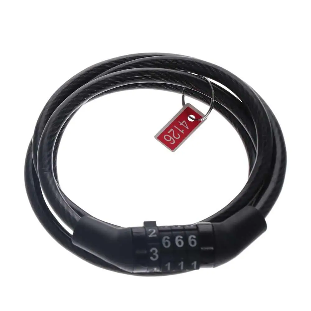 

Steel Cable Chain Anti-theft Bike Lock 4 Digit Code MTB Password Bicycle Locks Security Safety Bike Cable Lock Scooter