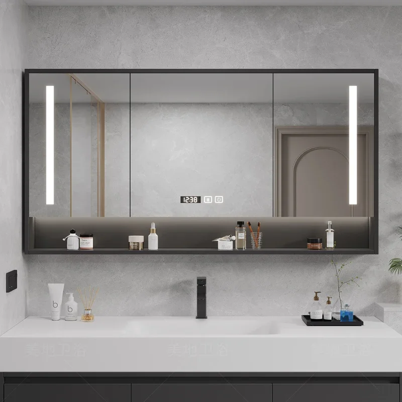 Intelligent Simple Mirror Cabinets Bathroom Hanging Makeup Organizer Mirror Cabinets Luxury Armarios Espejo Home Furniture