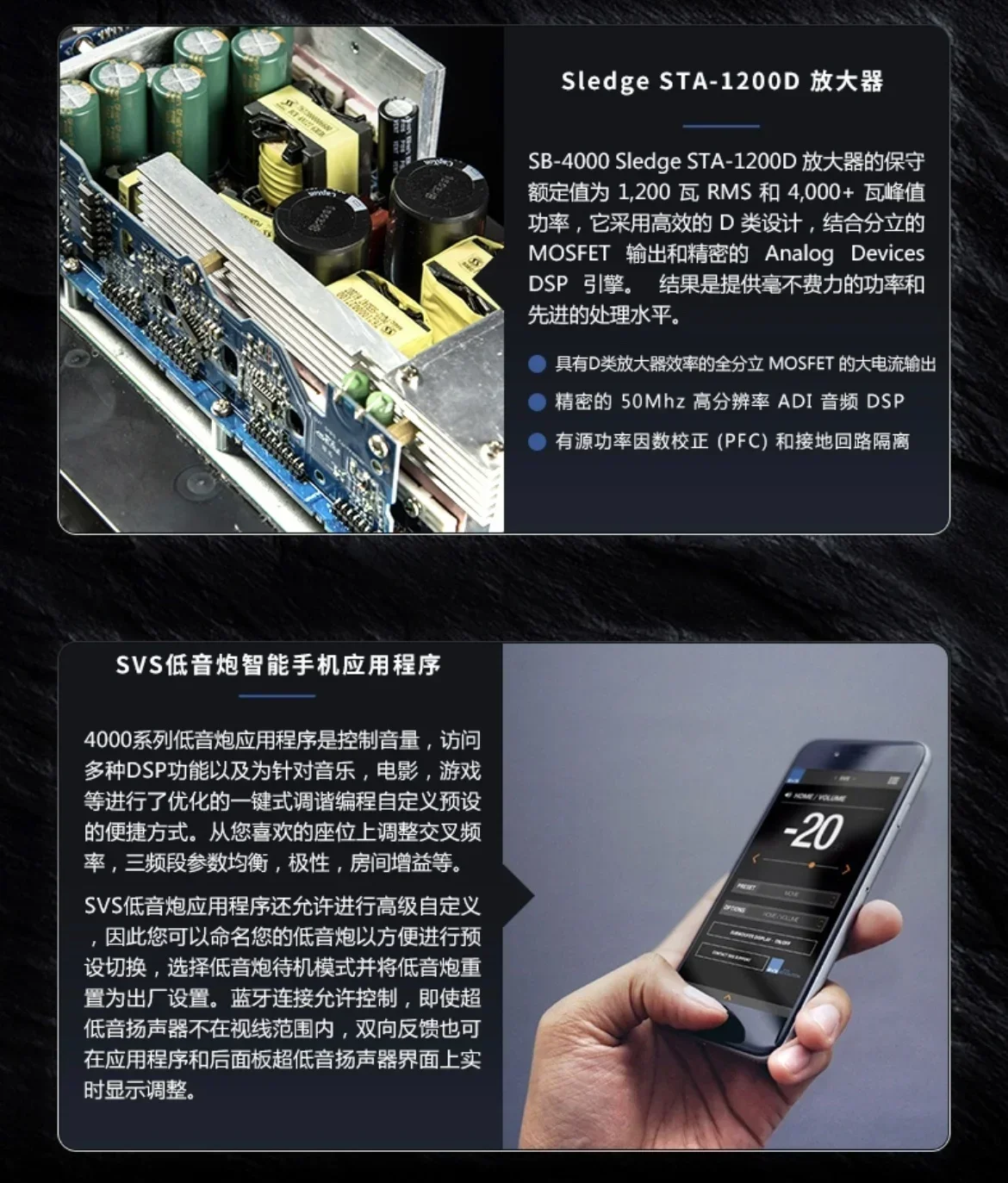 Fever High Power Home Theater Music Amplifier Board 1200W Rated Subwoofer Bluetooth App Control SVS--95% new