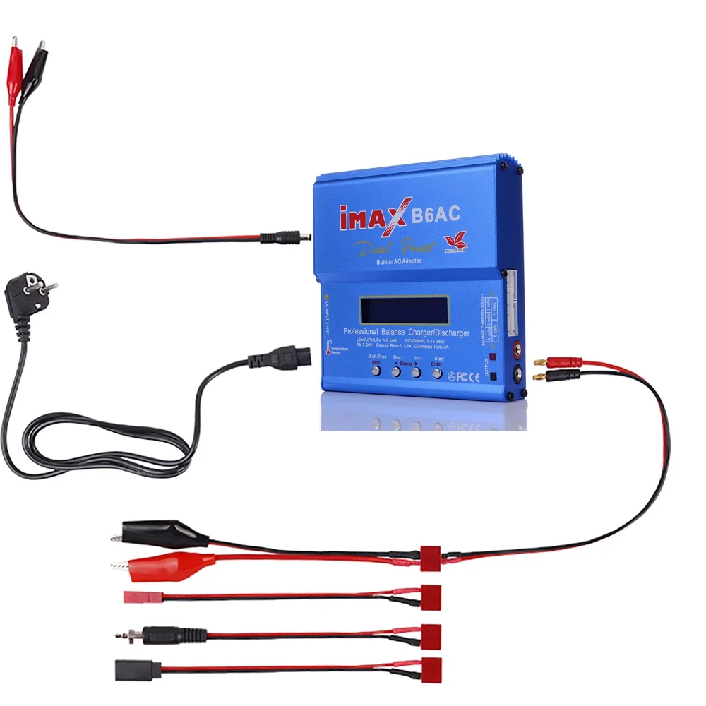 B6AC Lipo NiMH 3S 100~240V RC Battery Balance Charger with B6AC European or US Universal Power Cord Power Cable