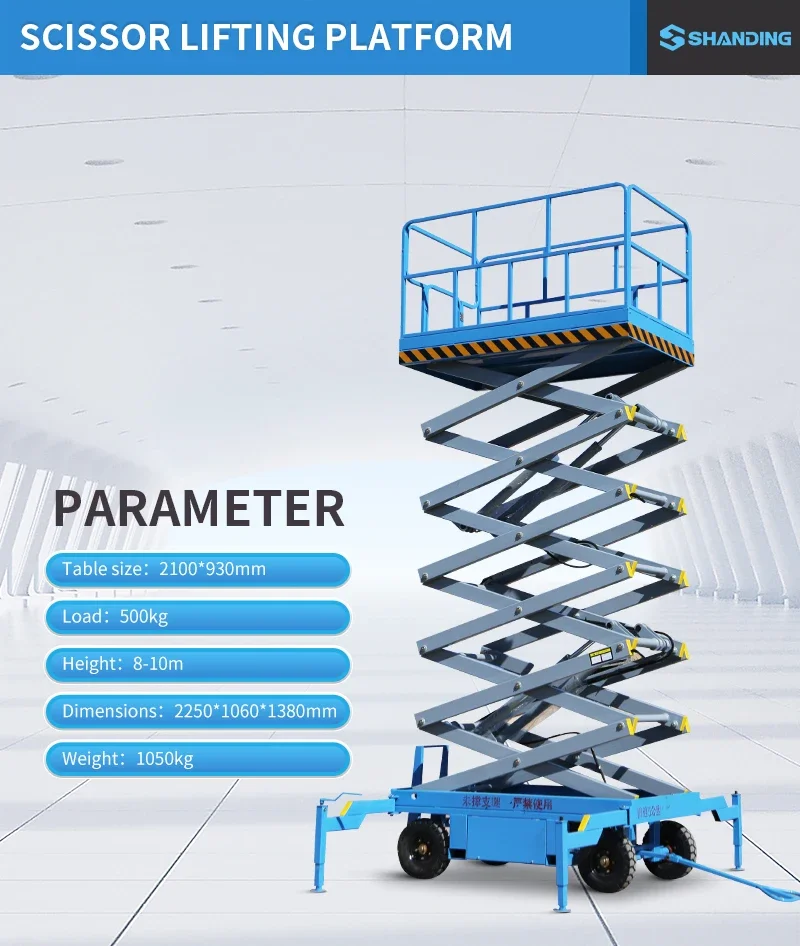 Electric scissor lift  platform semi electric people lifting elevators for building