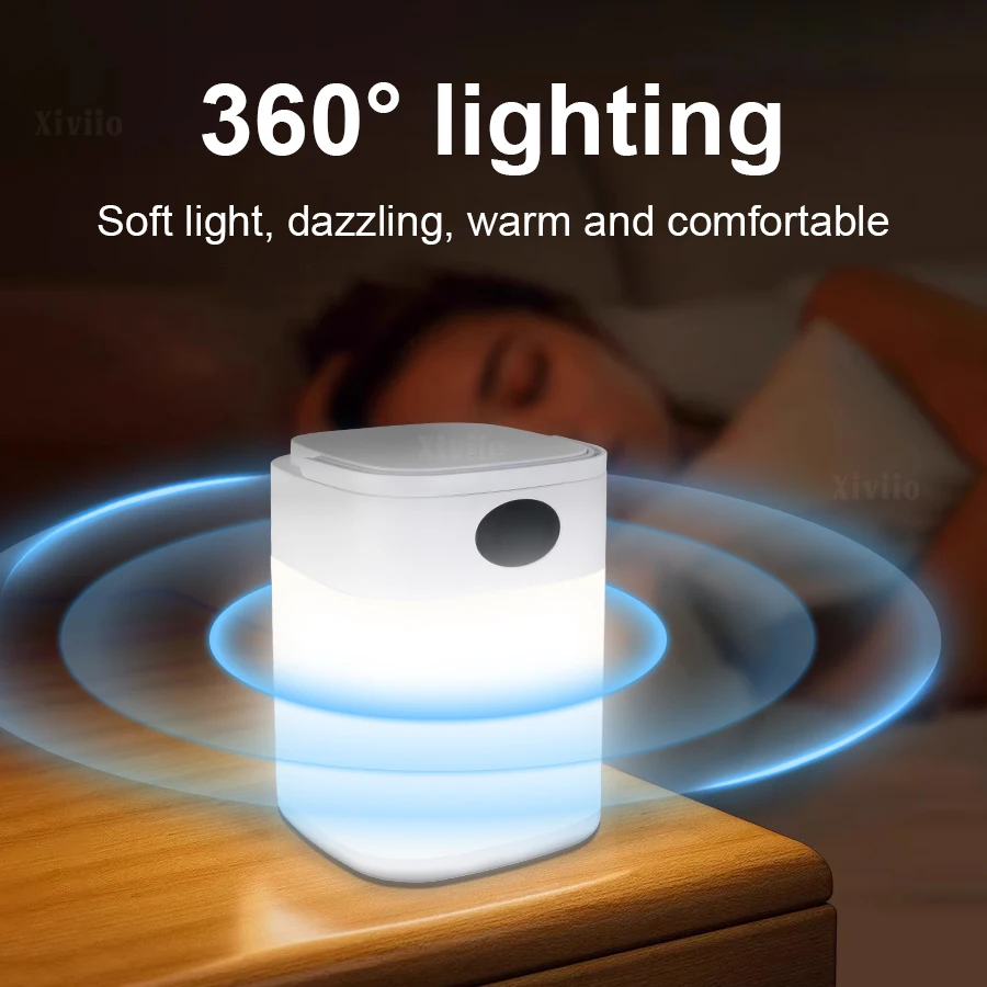 Timer Night Light Dimmable USB Rechargeable Camping Lights Portable Tent Lamp With Hook Bedside Table Lamp 3Modes Remote Control