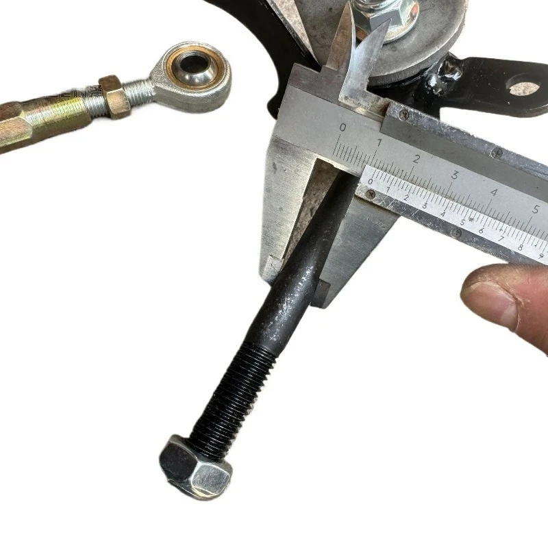 DIY 4 Wheel Electric Kart Aluminum Steering Gear Assembly 12MM Thick Joint Shaft Tie Rod Ball Head ATV Replacement Parts