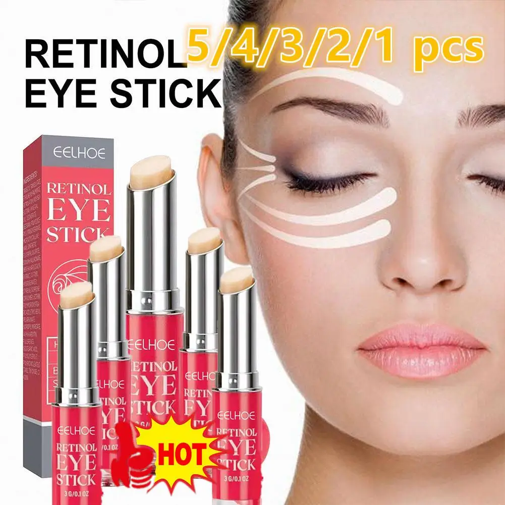 

5-1pc Anti-Wrinkle Eye Cream Retinol Stick Get Rid Of Puffy Dark Circles Lift Eye Area Whitening Moisturizing Health Repairing