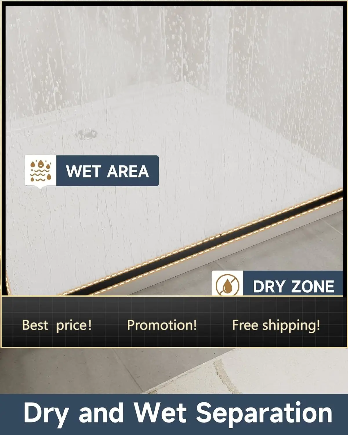 Tempered Glass Framed Walk In Shower Door Matte Black Aluminum With Stainless Steel Handle 72 Inch Height