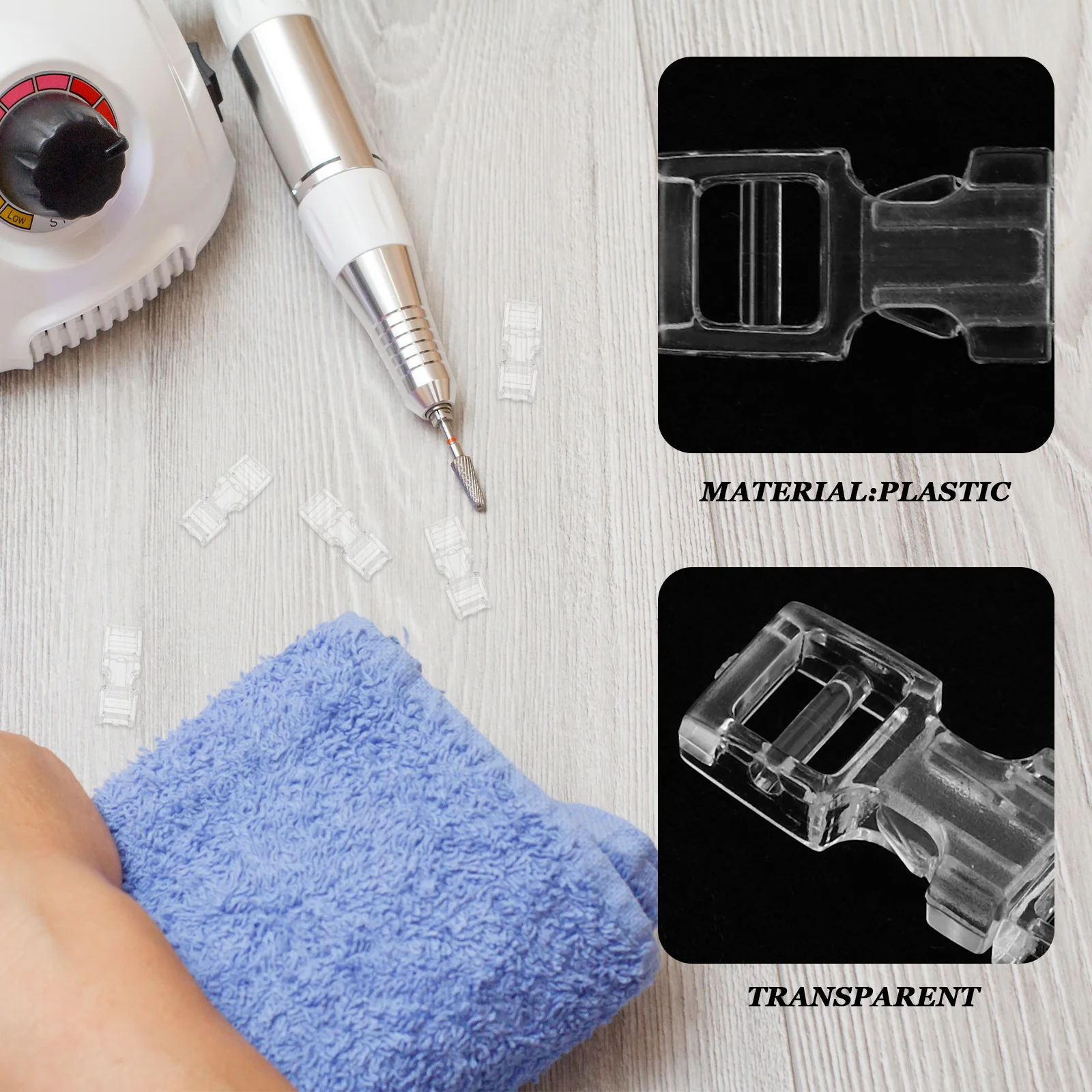 Boucles d'extension d'ongles invisibles, 30 pièces, fixation détachable en plastique sans trace pour presse réutilisable sur les ongles