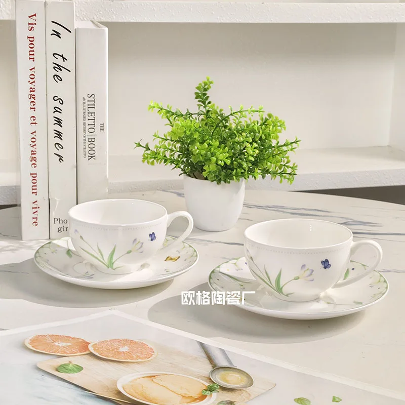 

Spring Themed Tableware Set With Overflowing Color Design Includes Bowl Spoon Plate And Bone China Mug