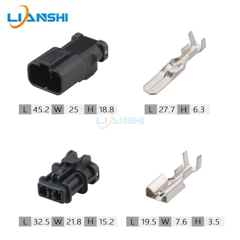 7123-6423-30 7222-6423-30 2Pin Waterproof Connector Male Female Set for Excavator Pressure Switch Speed Water Temp Sensor 4