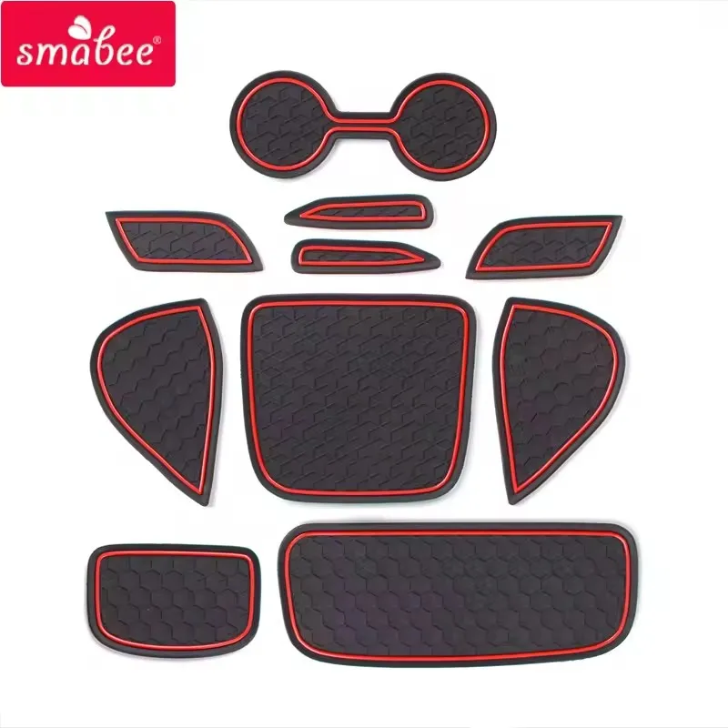 for Toyota Yaris GR 2020 2021 KSP210 MXPA1 MXPH1 Anti-Slip Gate Slot Cup Mat  Door Coaster Pad Car Interior Accessories