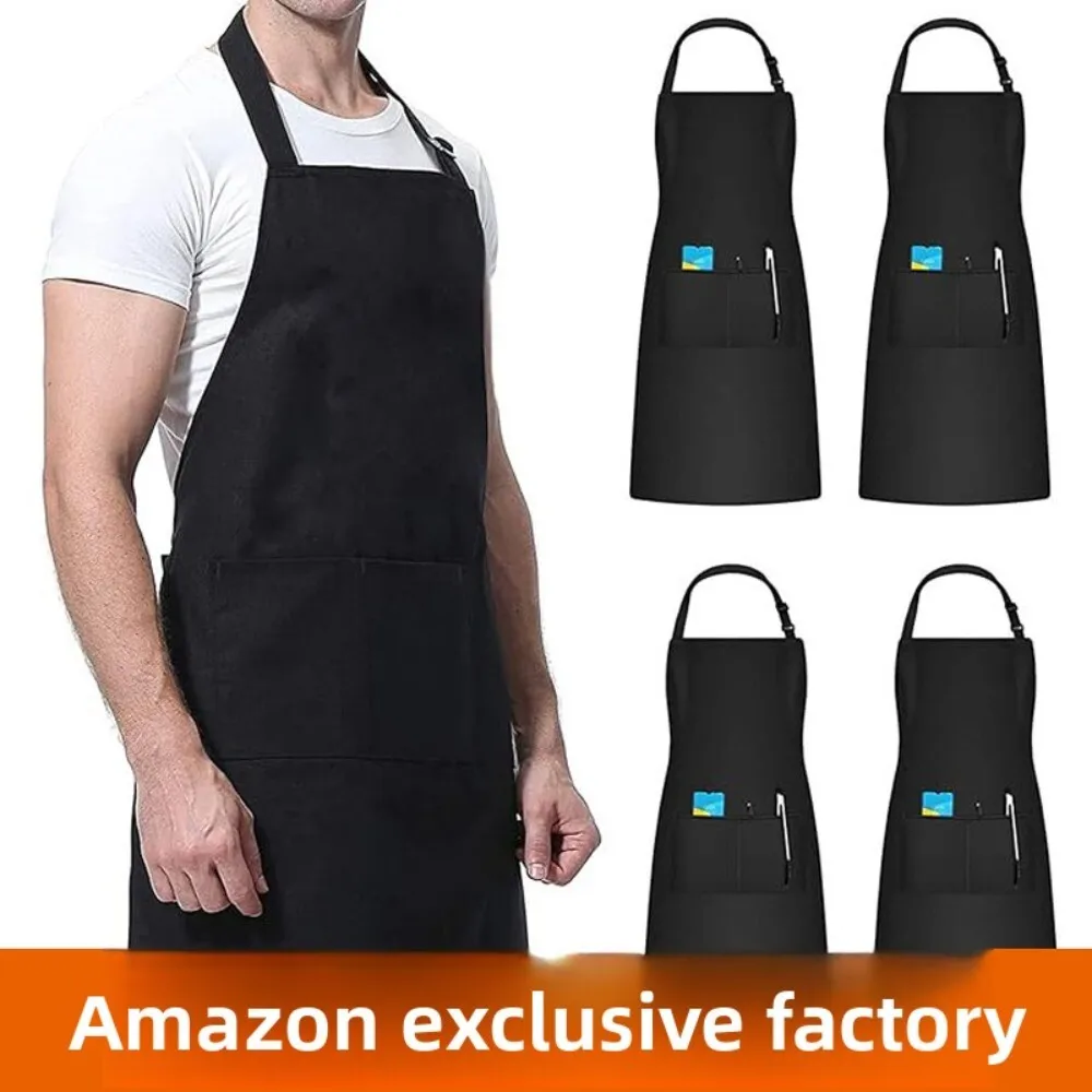 

Polyester Cotton Halter Neck Adjustable Apron Waterproof Oil Resistant for Kitchen Cooking Baking Restaurant Workwear Women