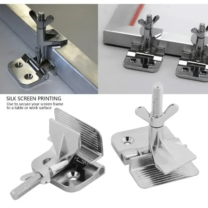 1PCS / Lot Screen Printing Metal Frame Hinge Clamp DIY Hobby Tool Metal Hinge Clamp for Fixing Screen Frame