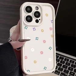 Small Flowers Pattern Phone Case For iPhone 16e 16 15 Pro Max 16 14 Plus 13 12 11 Pro Max 7 8 Shockproof Soft TPU Silicone Cover