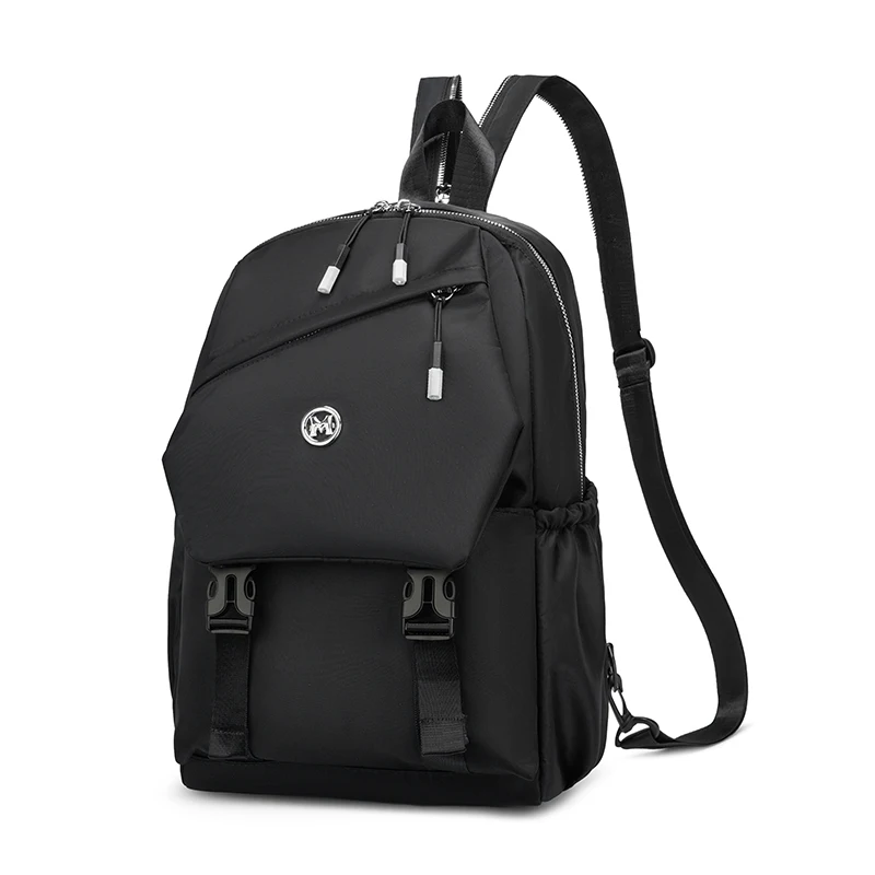 Waterproof Nylon Backpack for Women Simple Solid Color Bookbag Travel Backpack for Student Girls