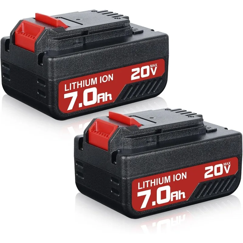 2Pack 7.0Ah Battery Replacement for Porter Cable 20V Battery, Compatible with PCC685L PCC680L PCC682L PCC685LP