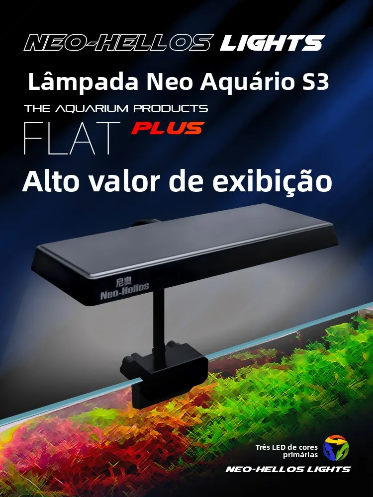 Luz LED de Crescimento de Plantas de Espectro Completo Neo S3 para Aquário, Realce de Cores, Controle de Floração de Algas, I...