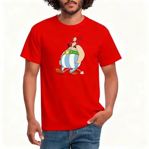 Asterix & Obelix Whistle Melody Men's T-Shirt-Hot Sale Cartoon T Shirt Unisex Harajuku Style Fashion Casual Tops New Arrival