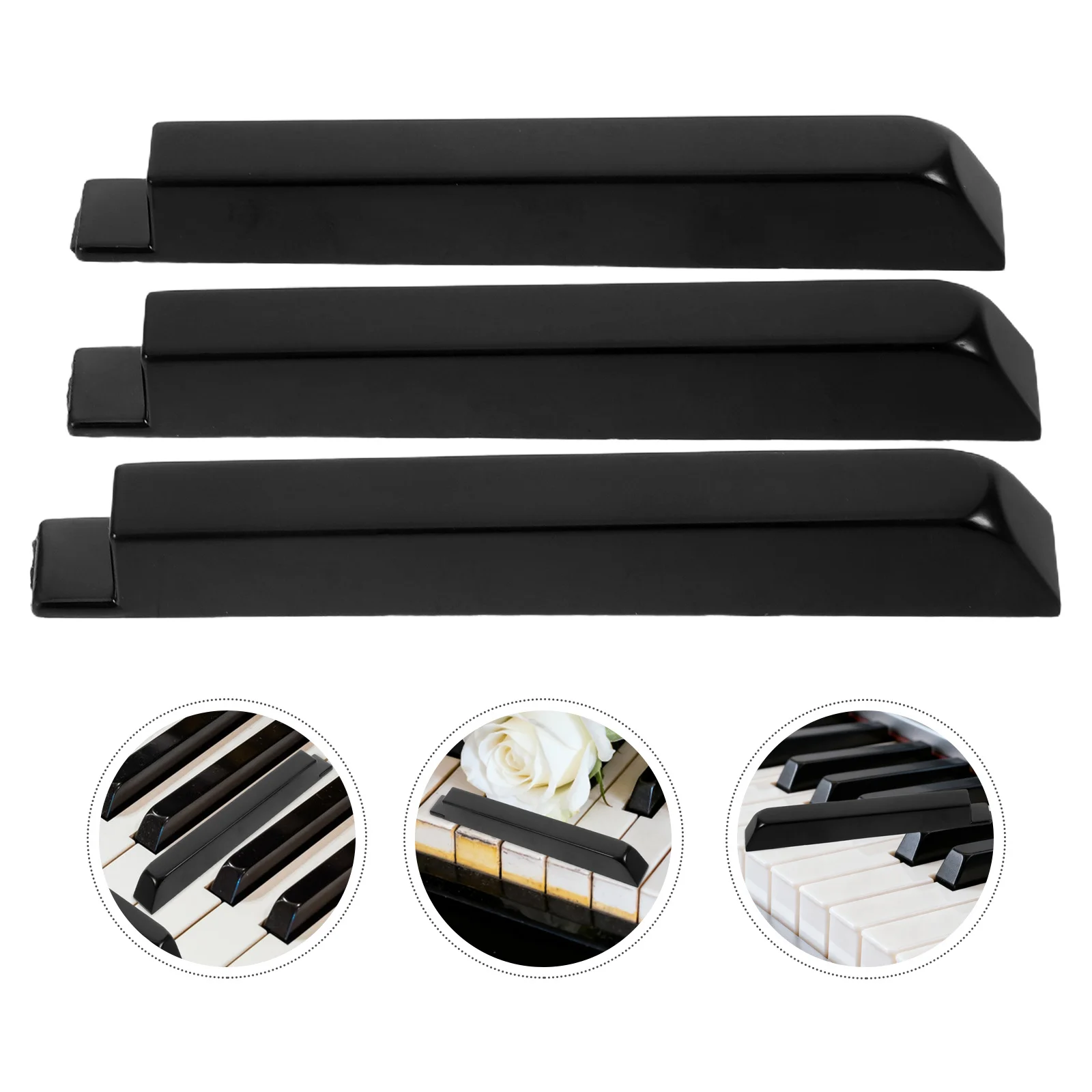 

Piano Black Key Replacement 88 Keys Set for Electronic Keyboard Repair High-Quality Piano Key Parts Accessories for Music