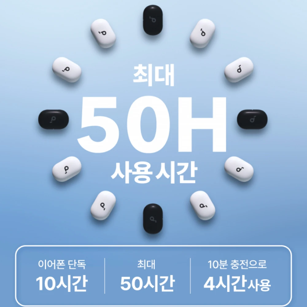 Anker Space A40 이어폰의 Soundcore 적응형 능동형 소음 차단 무선 이어... - 3