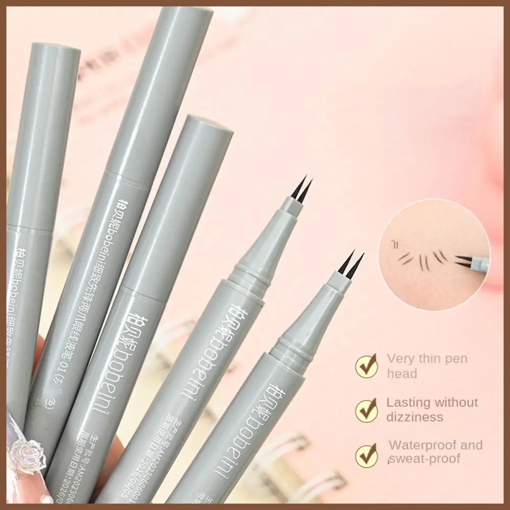 Long Lasting Double Claw Eyeliner Smudgeproof Waterproof Liquid Eyeliner Natural Quick Drying Double Forked Tip Eyeliner Makeup