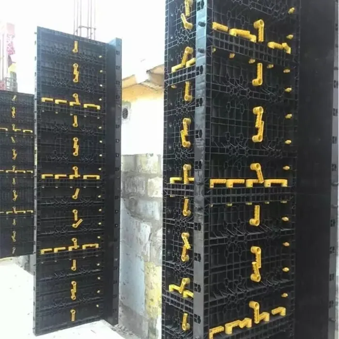 Prefabricated adjustable plastic column molds for construction